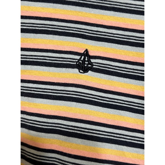Volcom Multicolor Stripe Short Sleeve T-Shirt Women / Juniors  Size‎ XS 4/6 - Picture 1 of 6